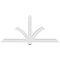 Ekena Millwork Redmond Architectural Grade PVC Gable Bracket, 72"W x 33"H x 4"D x 4"F, 11/12 Pitch GBP072X33X0404RED00 - alternate 5